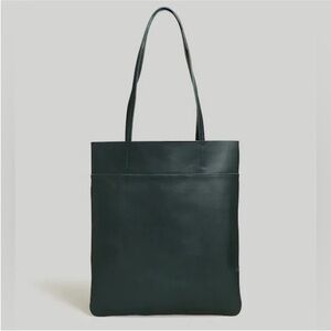 Madewell Tote Bag Green Leather